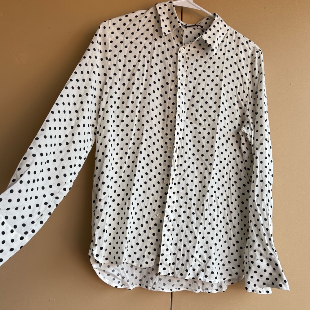 ZARA Womens polka dot top